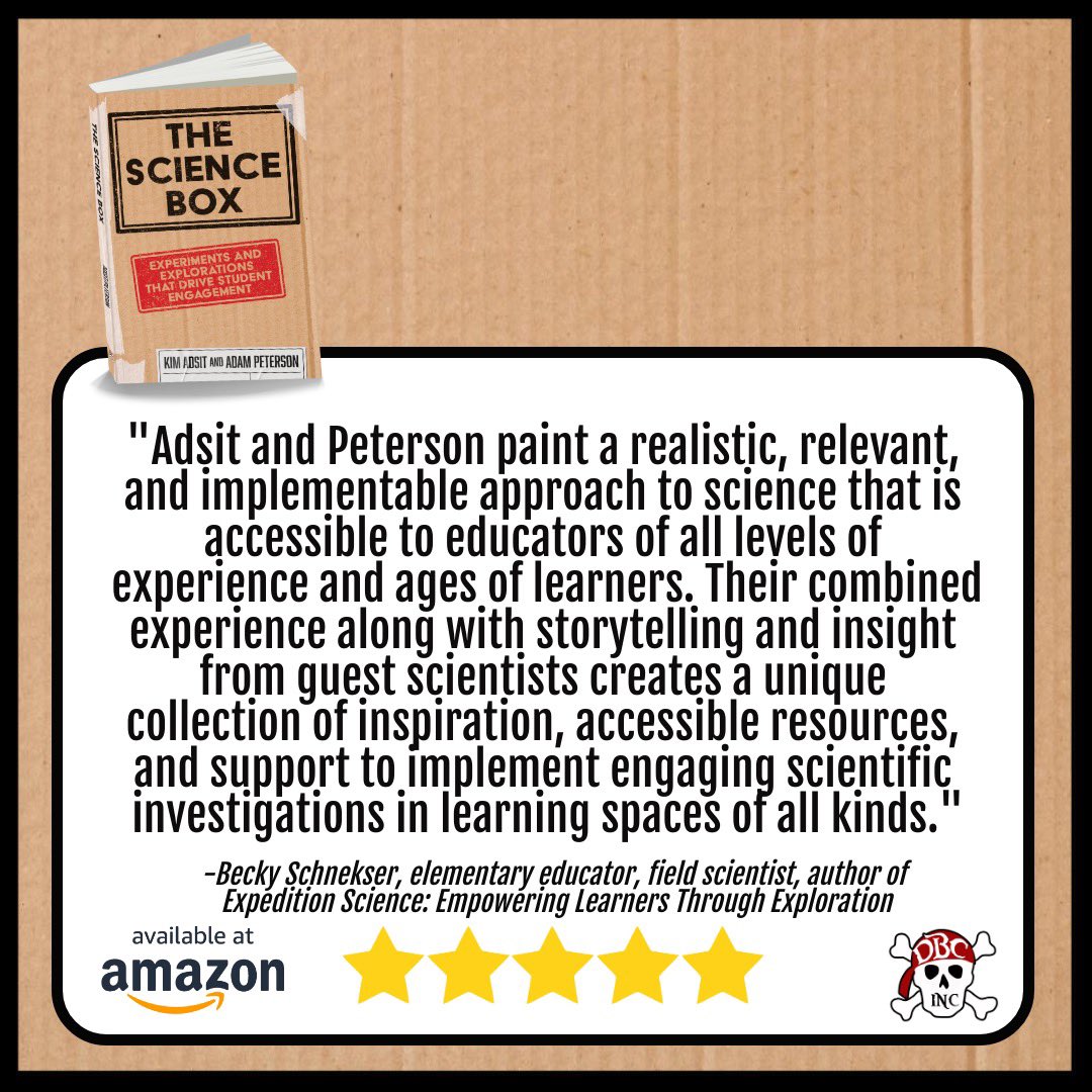burgessdave's tweet image. Special thanks to #ExpeditionScience author, @schnekser, for this endorsement of #TheScienceBox by @teacherslearn2 &amp;amp; @kindergals!!! #gratitude #scitlap #dbcincbooks #tlap 

amazon.com/Science-Box-Ex…
#teachplaylearn