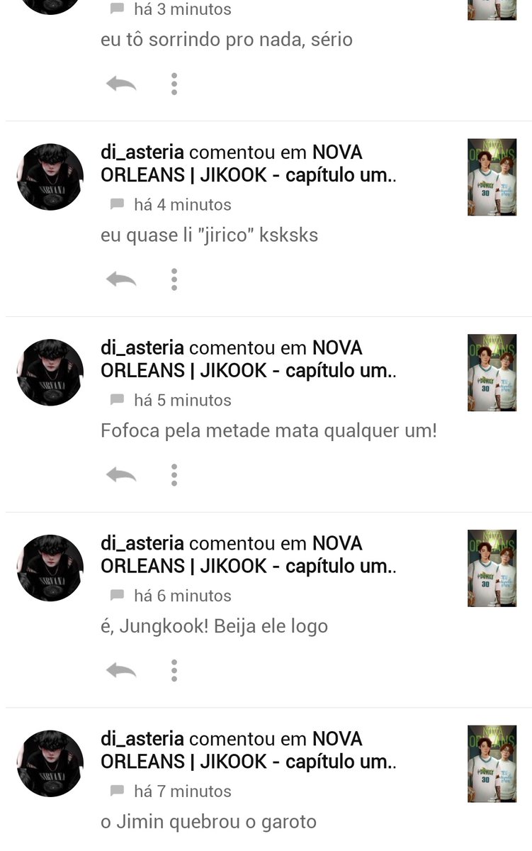 moça que está comentando em todos os parágrafos possíveis da minha fic, saiba que você tem um pedacinho guardado no meu coração! Eu estou muito feliz, obrigado!