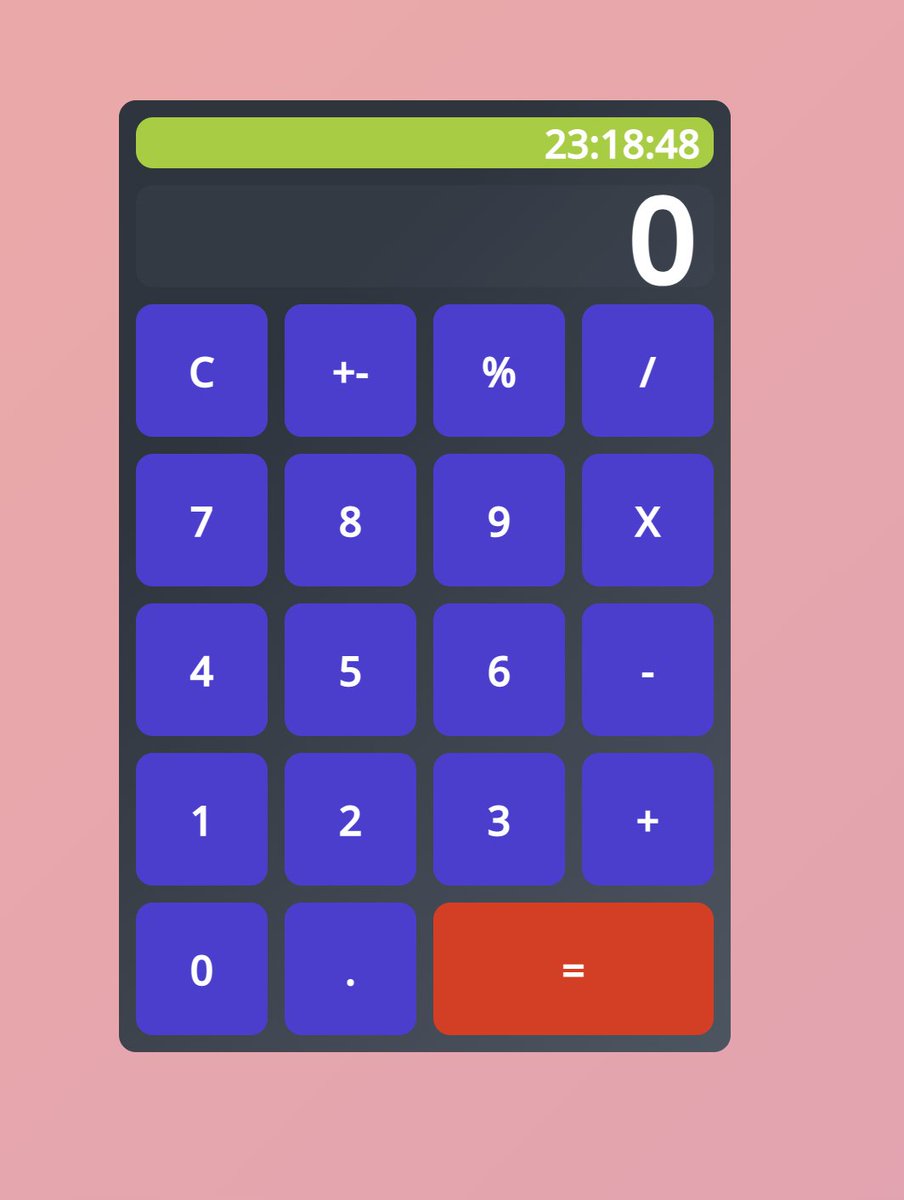 sameerasood_'s tweet photo. #100DaysOFCode Day-1 Created UI of calculator in createreact. Added time functionality. Learnt about  react-textfit. https://t.co/kQZ74ErDco