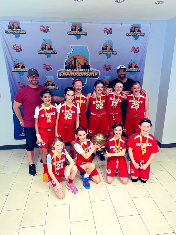 Congratulations to the players and coaches of the Park Ridge Hawks 5th grade team who won the Illinois Middle School Basketball State Championship this weekend!  The future is certainly bright!