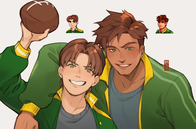 「green jacket multiple boys」 illustration images(Popular)