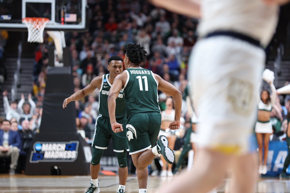 Sweet 16 bound! Let’s go Spartans!#GoGreen 🟢⚪️ 
