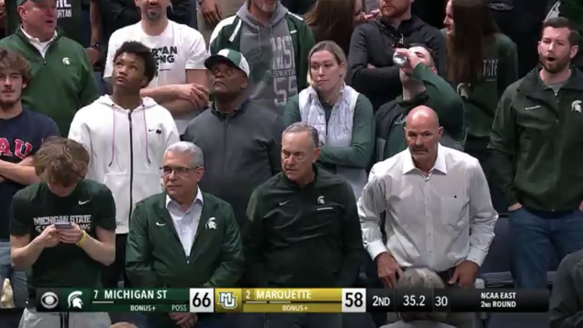 Barstool Detroit (@bsmotorcity) on Twitter photo Barry Sanders, Mark Dantonio, and Kirk Gibson all in the house to watch MSU advance to the Sweet 16 <a href="/BarstoolMSU/">Barstool Spartans</a> Barry Sanders, Mark Dantonio, and Kirk Gibson all in the house to watch MSU advance to the Sweet 16 <a href="/BarstoolMSU/">Barstool Spartans</a>