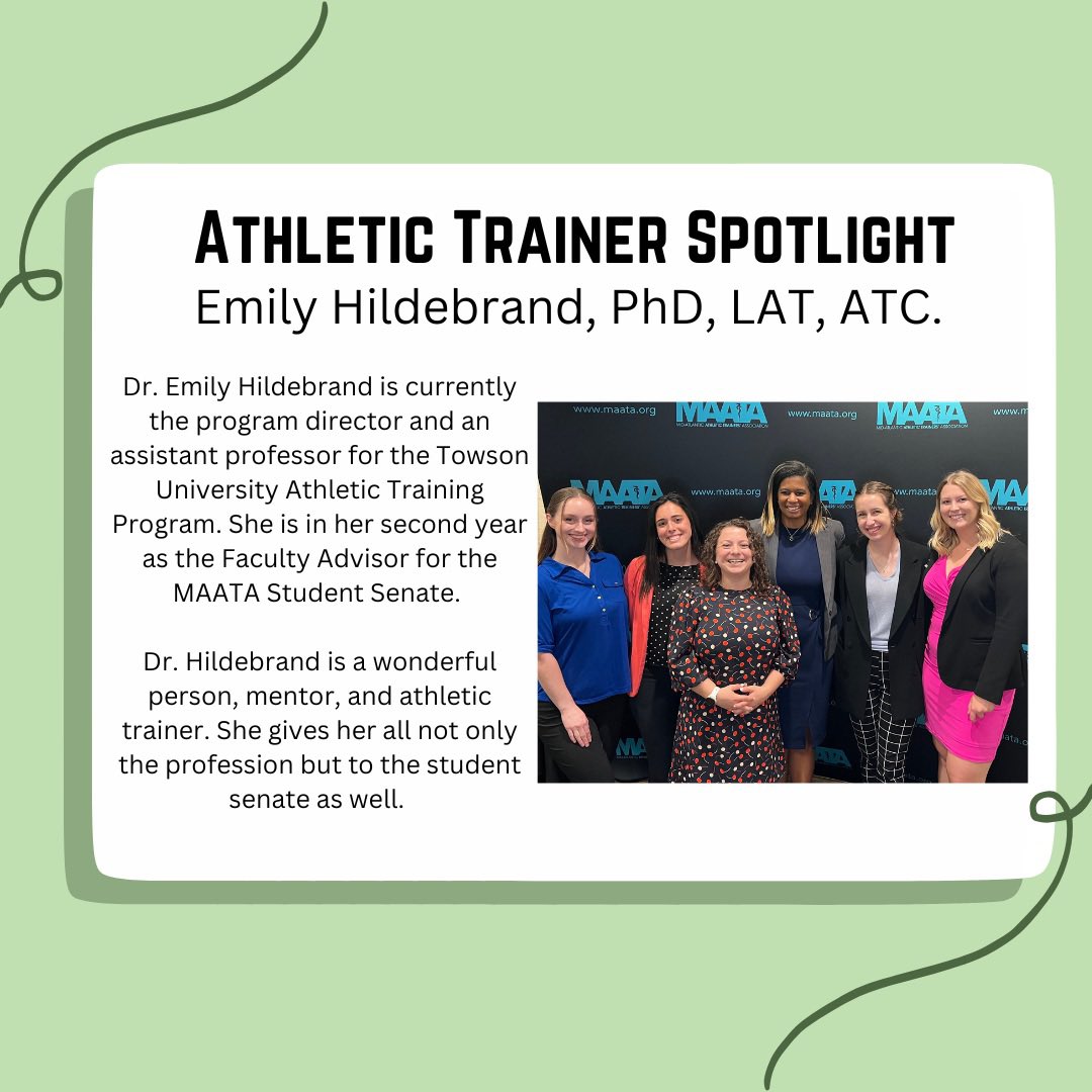MAATA_Students's tweet photo. Happy National Athletic Training Month! Here are a few AT Spotlights we have so far. Thank you for all you do! https://t.co/zXHFkC0XTX