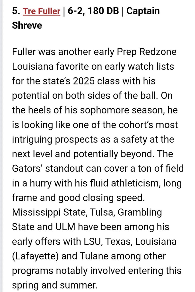 thank you for the write up!! Ranked 5 in state, I’m not done gotta head for the top! <a href="/CoachKirby25/">KIRBY</a> <a href="/coachjohnson43/">WalkOn Coach</a> <a href="/recruitshreve/">Captain Shreve Football Recruits</a> <a href="/LABootleggers/">La Bootleggers</a> <a href="/JimmyDetail/">Jimmy D Smith</a> <a href="/JeritRoser/">Jerit Roser</a> <a href="/Julie_Boudwin/">Julie Boudwin</a> <a href="/PrepRedzoneLA/">Prep Redzone Louisiana</a> <a href="/fitnesskingWash/">Devin Washington</a> <a href="/Demarlon181/">Coach Demarlon White</a> <a href="/markmiller36/">Mark Miller</a> <a href="/RecruitLouisian/">Recruit Louisiana™️</a>