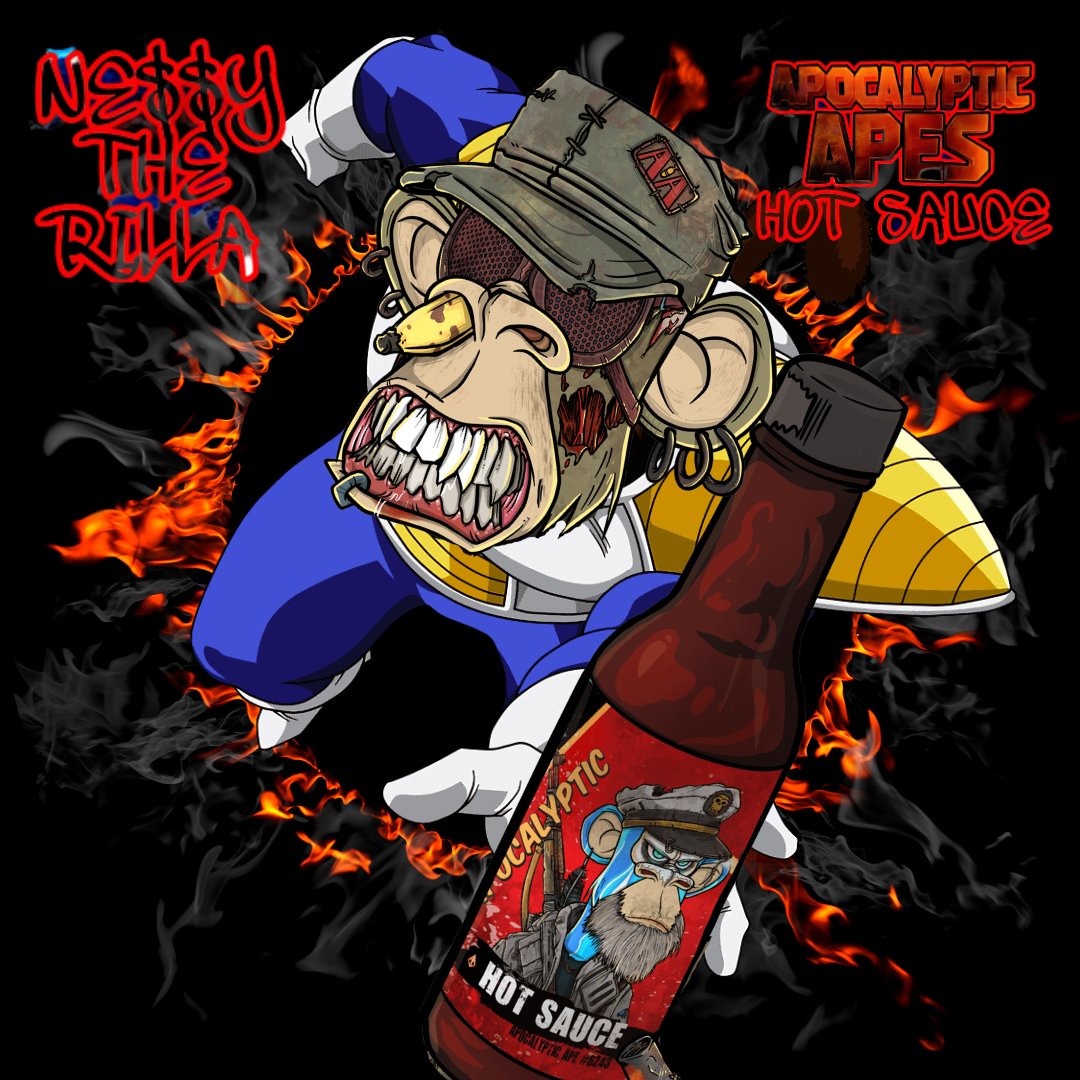 _andthemachine_'s tweet photo. AAPE holders, spice up your #AAPES Hot Sauce promotion with our exclusive token-gated download of the Apocalyptic Apes Hot Sauce song by @NessyTheRilla ! Get yours now and make your campaign sizzle! @apocalypticapes @AAPEQueens #HotSauce #ApocalypticApes 🧵 https://t.co/1HK8UcySLs