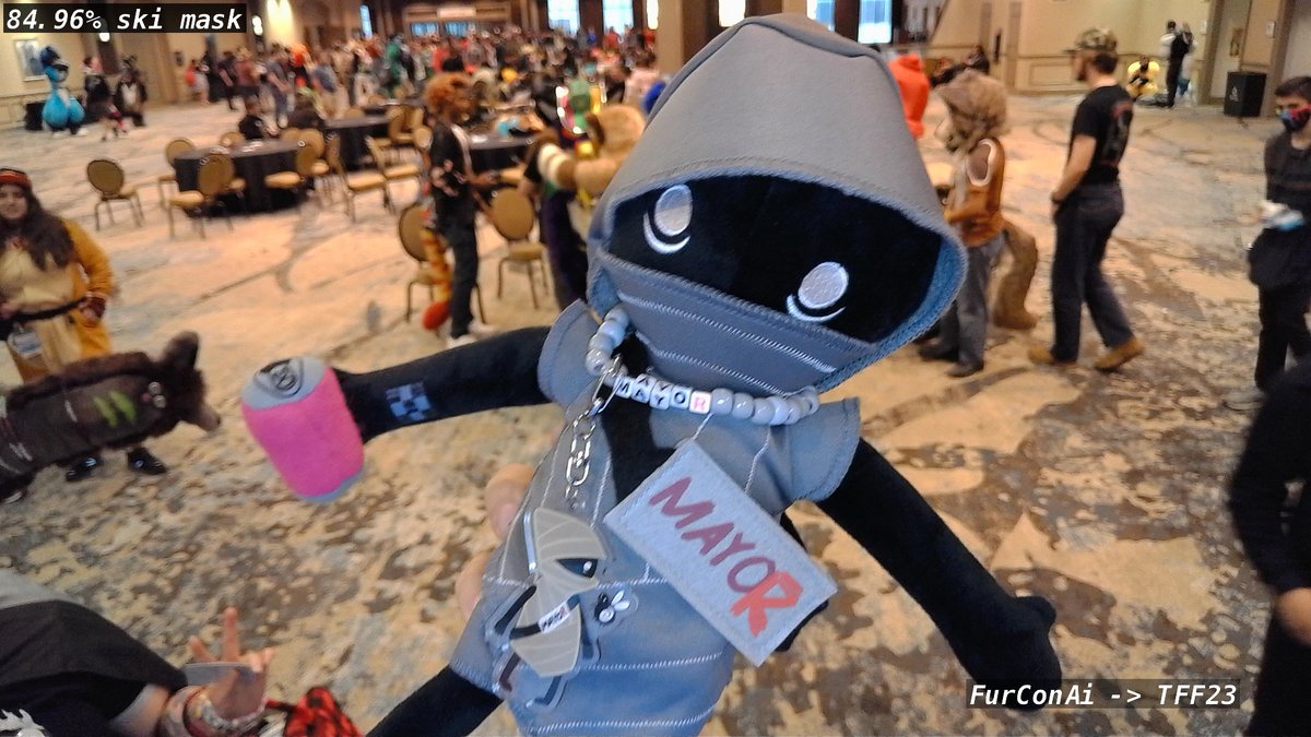 FurConAI's tweet photo. I'm a ski mask, Come check out what you are at TFF23 #furconai https://t.co/wogaJQOhpx