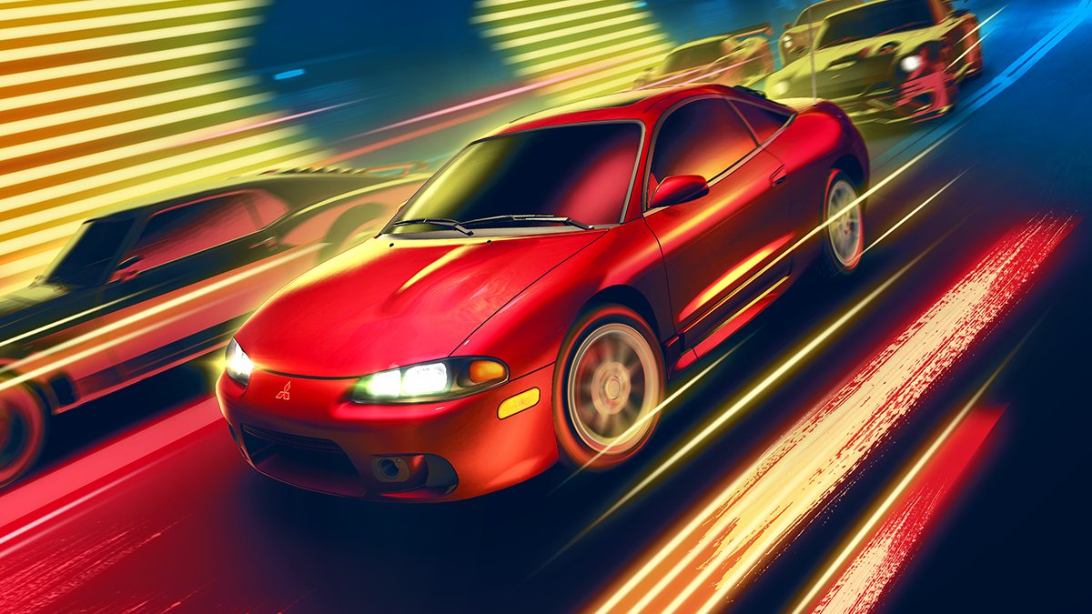 NFSNL's tweet photo. ⚡Flashbacks ⚡
We have 4 flashbacks coming your way!
1. Kingmaker – Lamborghini Countach LPI 800-4 
2. Rise of the Tiger – McLaren Speedtail
3. Proving Grounds: Ferrari Roma
4. Crew Trials: Mitsubishi Eclipse GSX https://t.co/5pOV1igaYZ