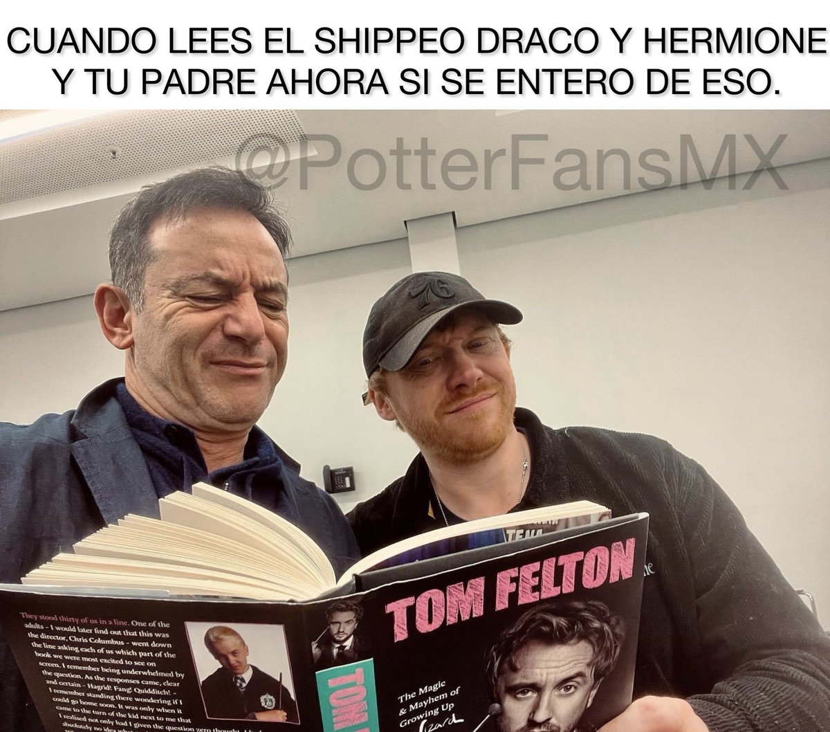 PotterfansMX's tweet photo. La reseña del libro autobiográfico de #tomfelton. Que mejor. 🤣 #harrypotter #ronweasley #luciusmalfoy #potterhead. https://t.co/MoF0wwJ4NA