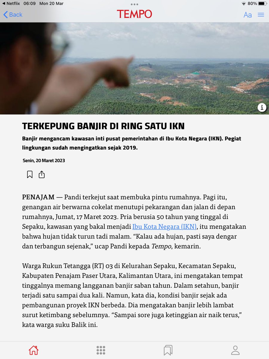elisa_jkt's tweet photo. Konon pindah karena Jakarta banjir lalalala …. Pindah ke tempat yang gak “rawan bencana” lah dll dll dll…
Tapi belum jadi beton, jalan dan bangunan, eh sudah bikin dan terkepung banjir 😅😅

Justifikasi pindahnya makin lama makin tersangkal dgn sendirinya. 

Pagi, #SobatIKN https://t.co/SD2DE7yhRF