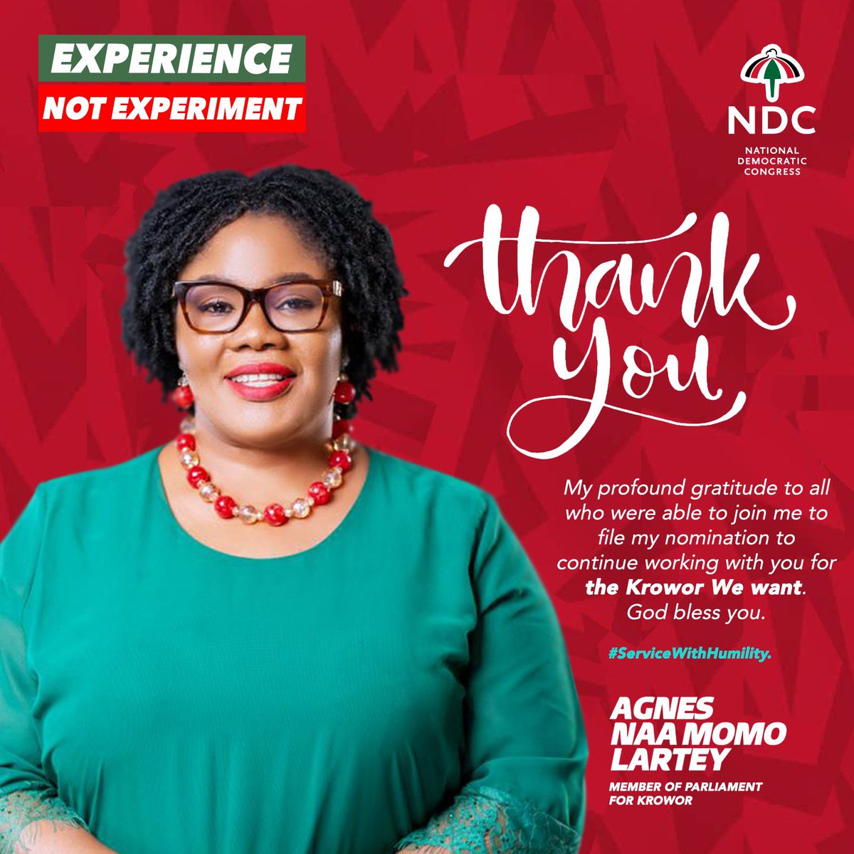 naamomolartey's tweet photo. I wish to express my profound gratitude to all who were able to join me to file my nomination to continue working with you for the Krowor we want. God Bless You.
#ServiceInHumility #JustMomoIt https://t.co/uRASONYwBy