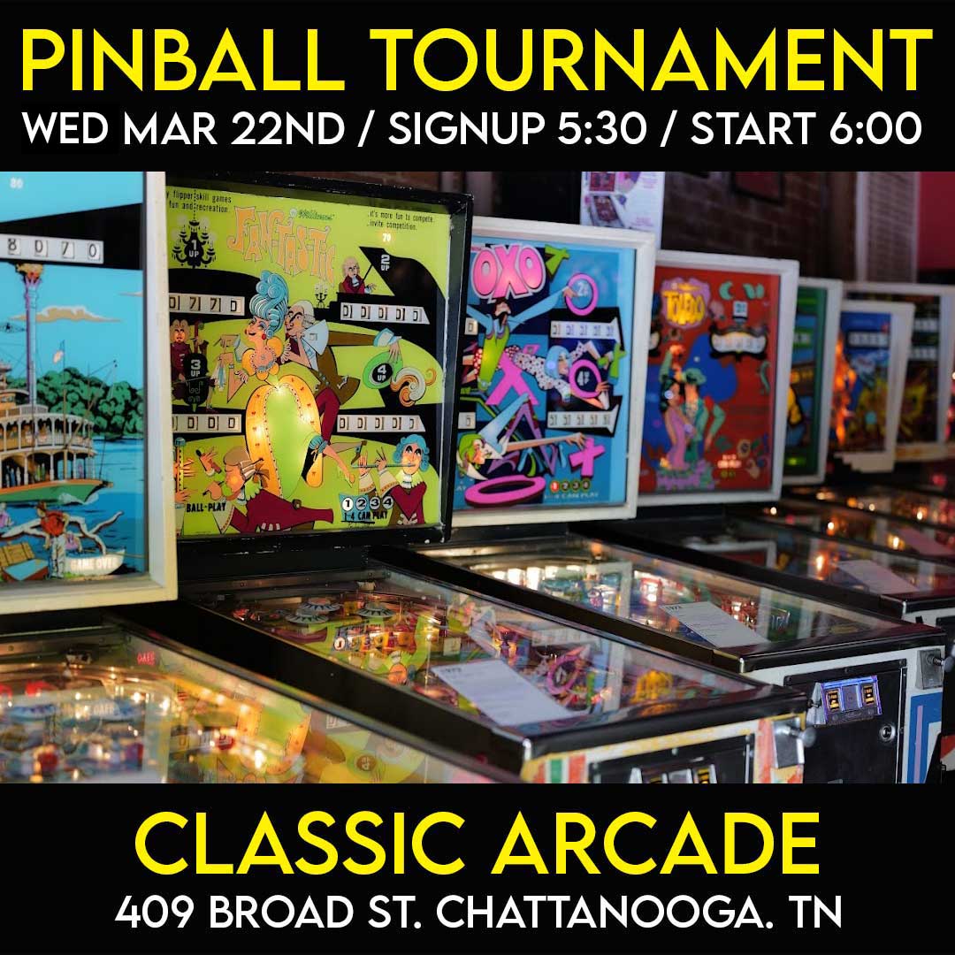 Pinball Tournament Tonight at Classic Arcade Pinball Museum 
...
#pinballtournament #sternarmy #chattanoogapinball #pinballtn #tennesseepinball