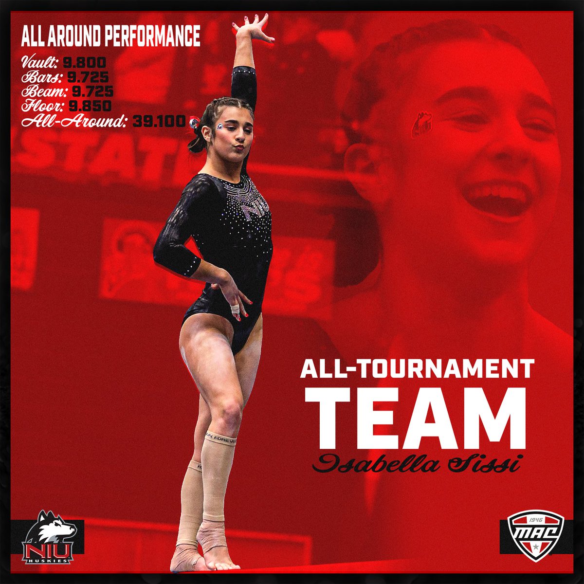 Sophomore, Isabella Sissi, All MAC Tournament Team!! ❤️‍🔥❤️‍🔥