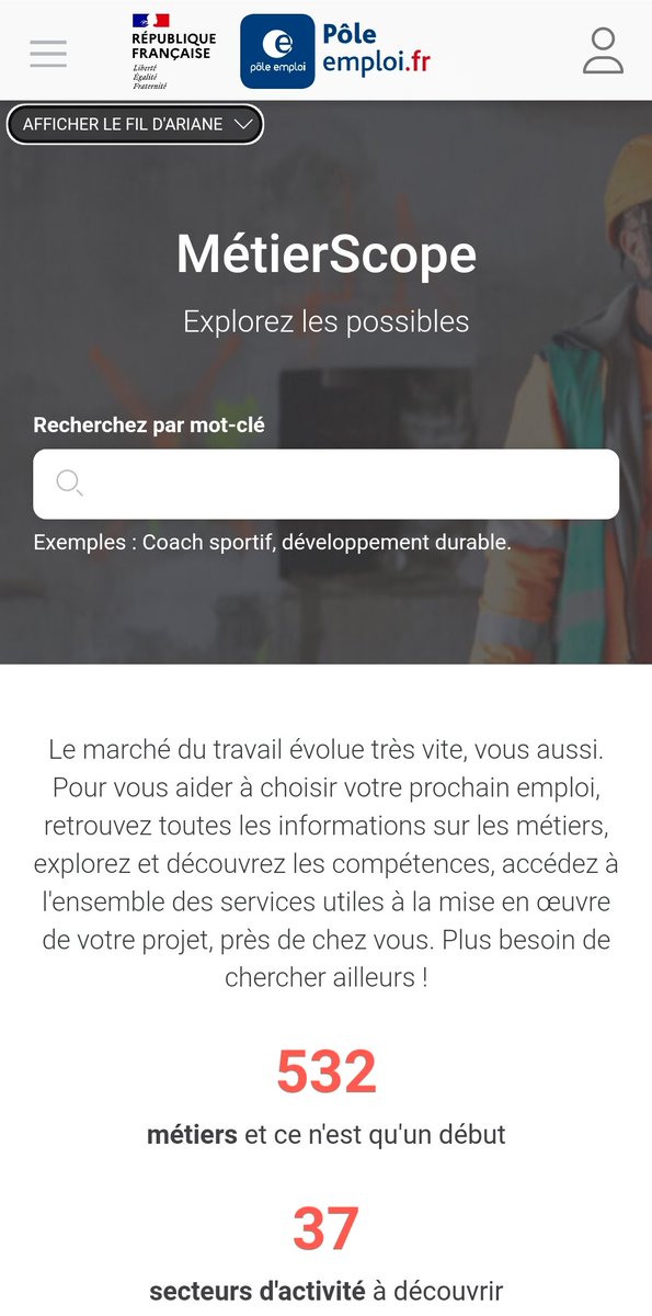 🚀 Lancement ce jour de #MetierScope pour découvrir+500 fiches métiers dans près de 40 secteurs d'activité, et s'outiller pour enclencher une démarche de transition professionnelle. Accessible depuis pôle-emploi.fr et emploi-store.fr 👍