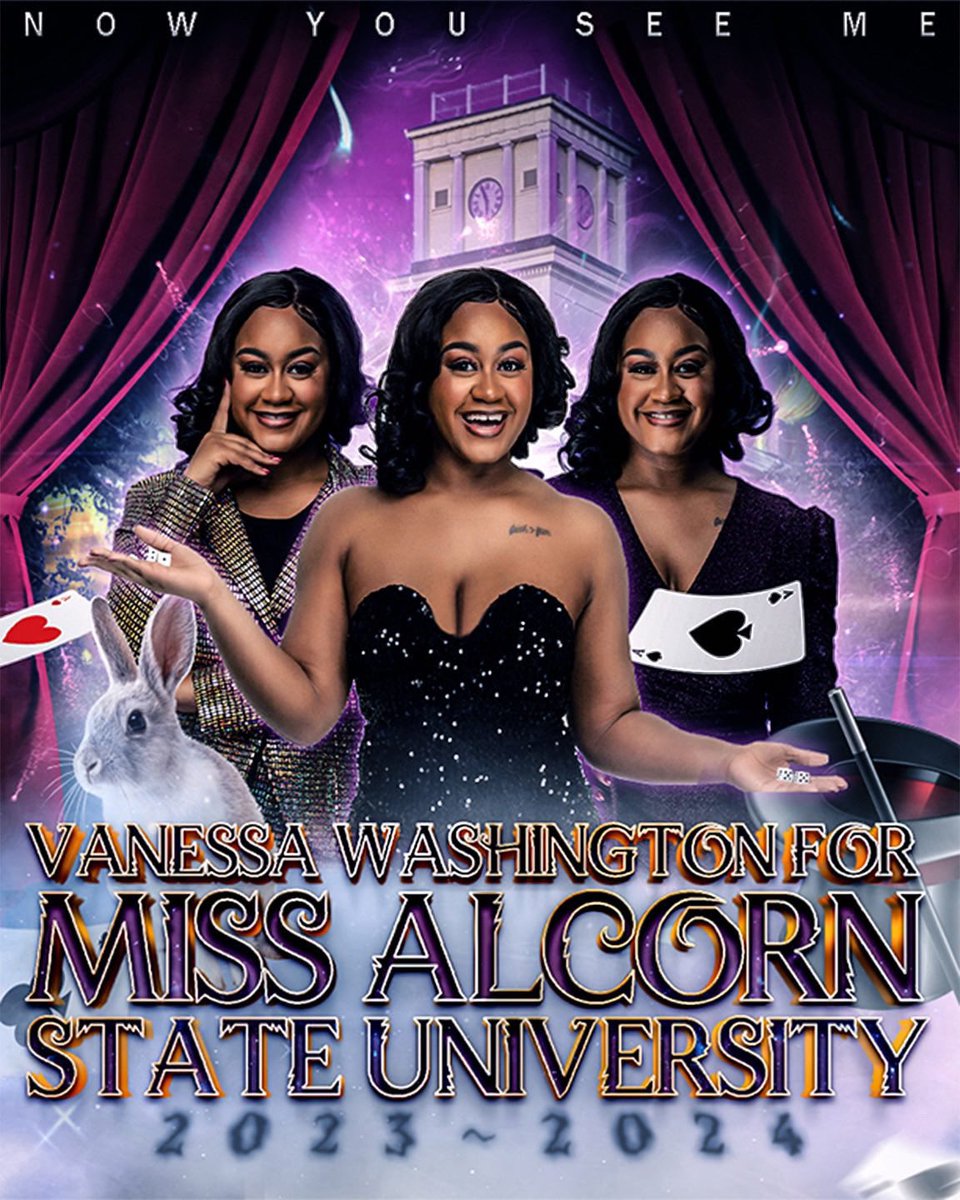 “I’m just trying to create the space for wisdom.” What better way than to implement my platform M.A.G.I.C!! It is my goal to lead with the utmost grace and poise as the 97th Miss Alcorn State University 💜💛 SIT TIGHT… The show is about to start✨ #VanessaForMiss97th