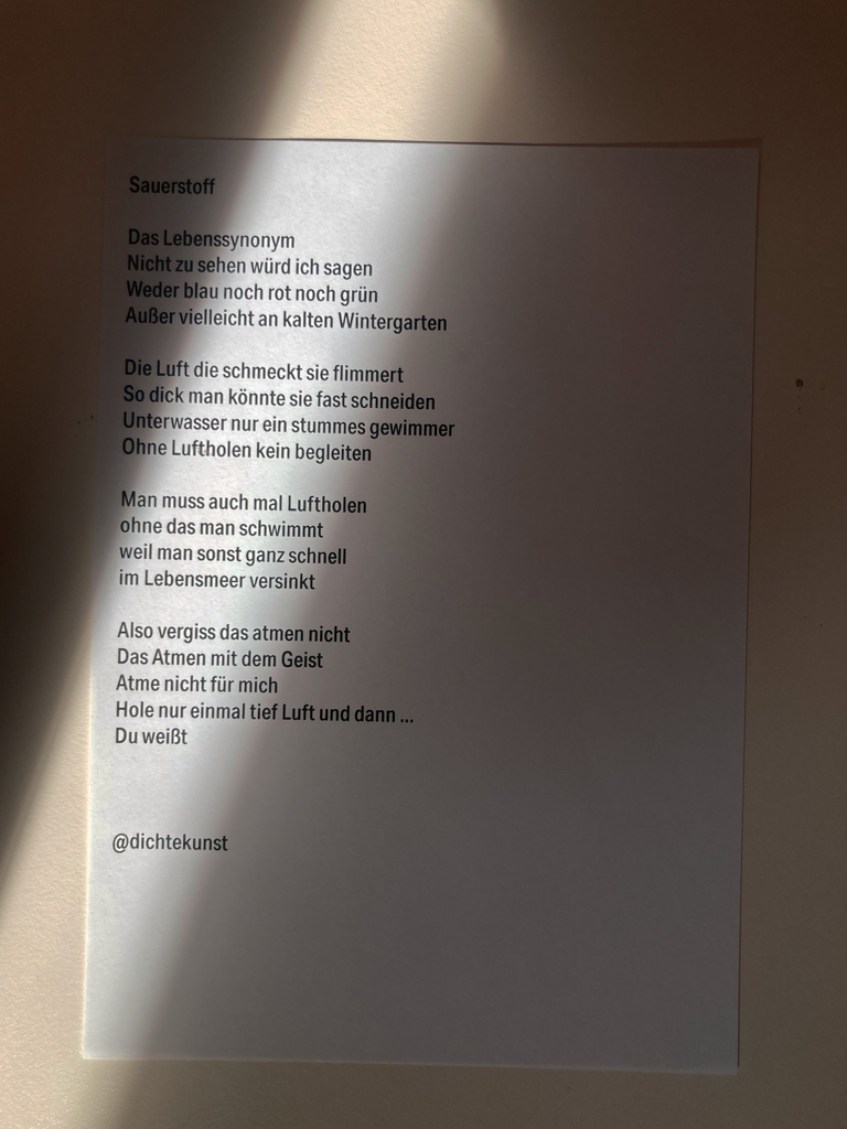 Sauerstoff von @dichtekunst