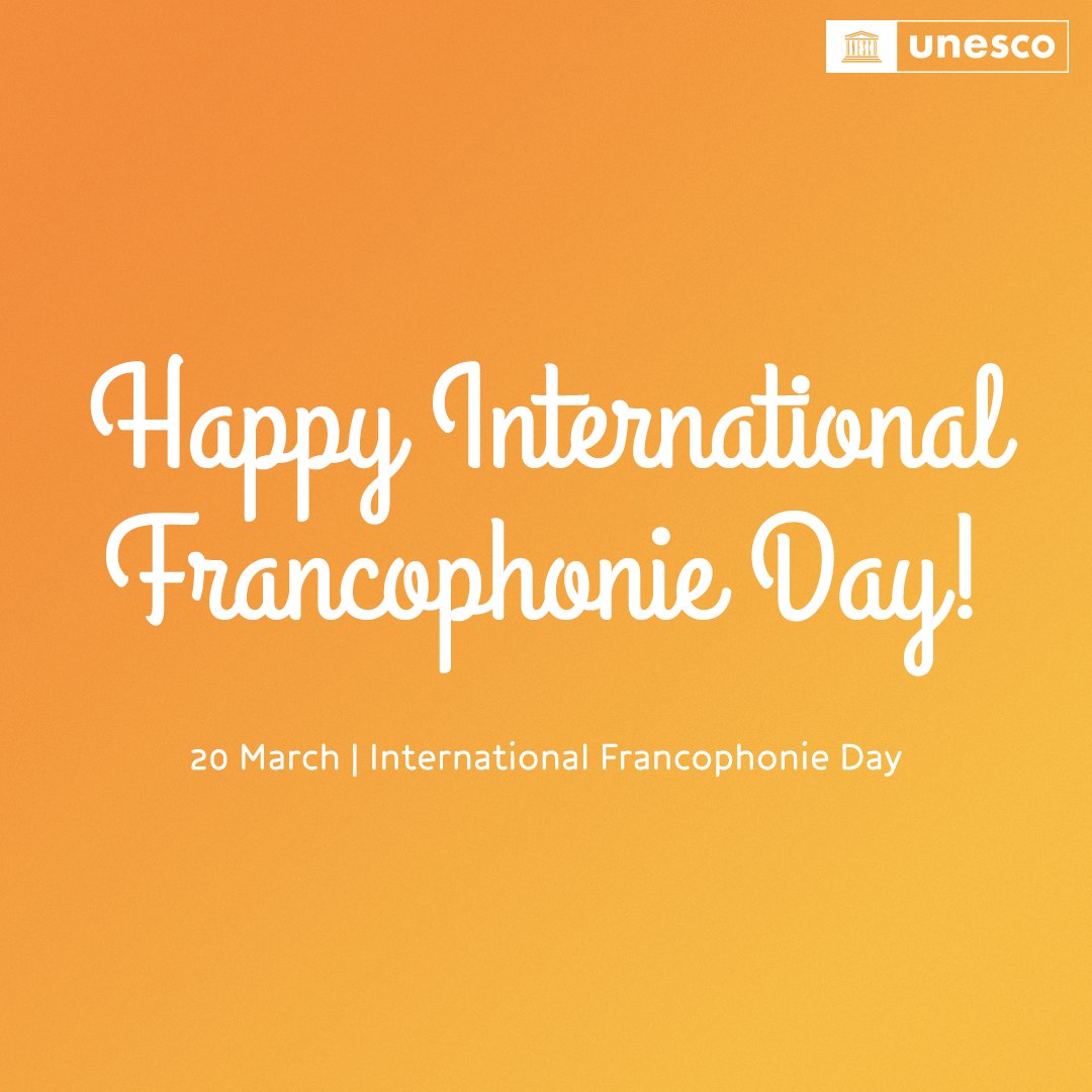 🧡 Happy International #Francophonie Day! 🧡

Let's celebrate French language and cultural diversity as a vector for peace and dialogue.

Tell us, what's your favorite word in French? 💬