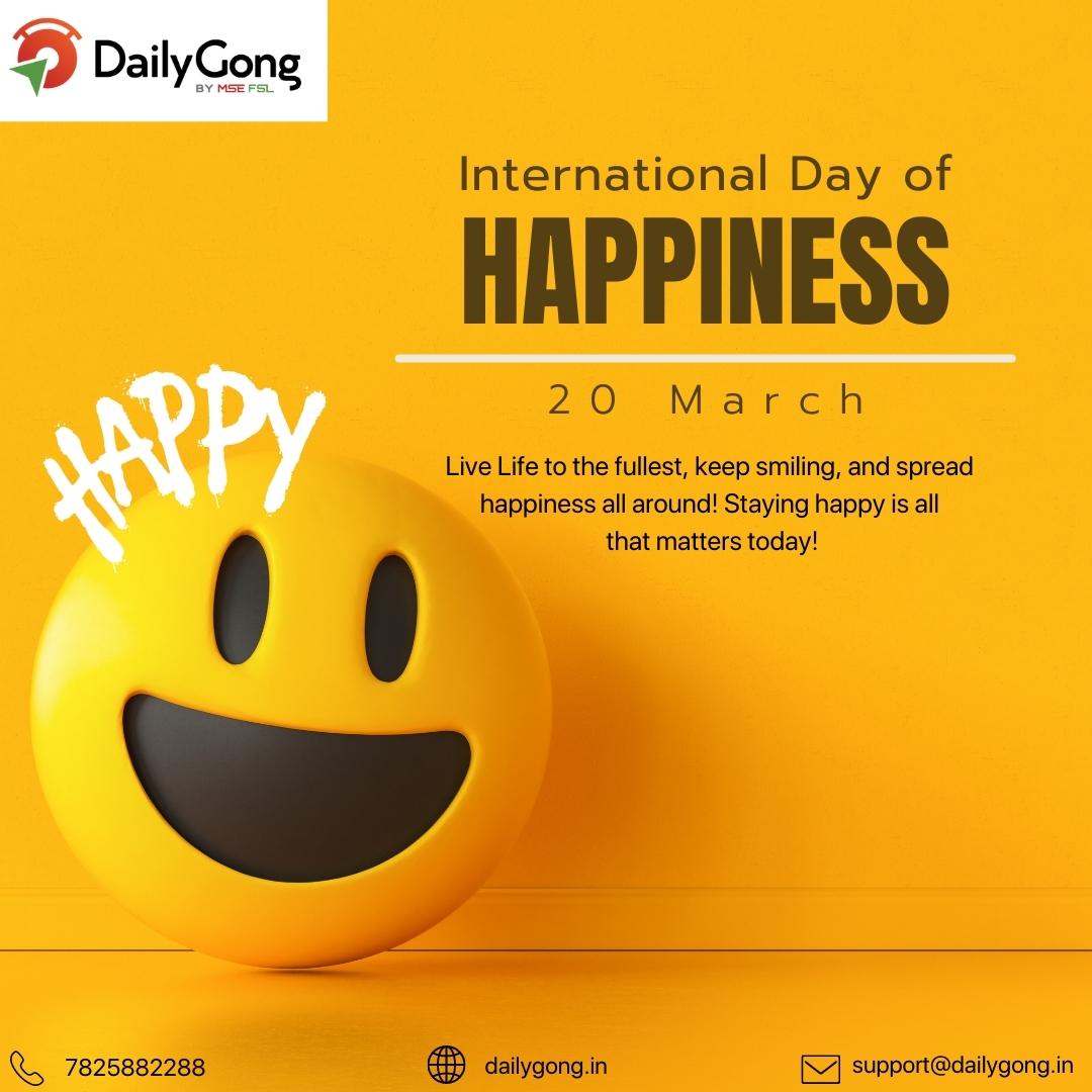 dailygongmsefsl's tweet photo. Live Life to the fullest, keep smiling, and spread happiness all around! Staying happy is all that matters today! 

#InternationalDayOfHappiness
#ThinkPositiveDoPositive 
#dailygong 
#dailygongbymsefsl https://t.co/UlV7t0zkw3