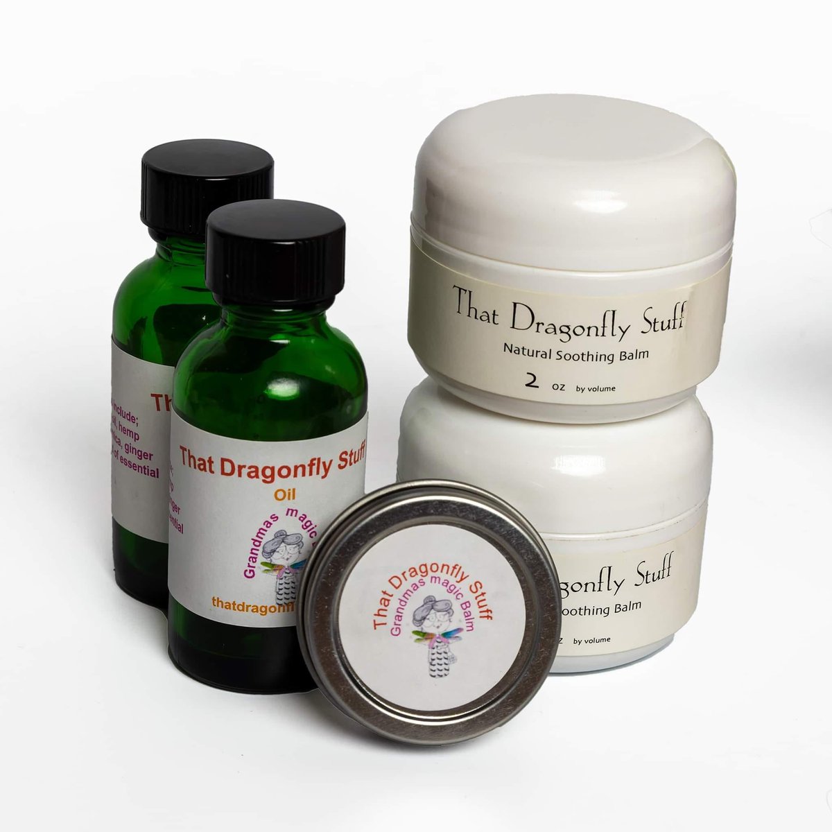 ThatDragonFly's tweet photo. That Dragonfly Stuff Gift set 👇
This set includes:
2  jars of That Dragonfly Stuff soothing balm2  That Dragonfly Stuff massage oil 1 oz1 That Dragonfly Stuff travel tin

Each jar is handcrafted in sm... https://t.co/ktcgWoFqdm https://t.co/fNblTijIT6