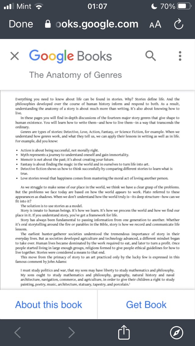 Piodengr's tweet photo. @Kiraofthewind1 Here’s an image of part of the intro. I find it interesting, his take on what these genres are “really” about. Fantasy: Finding the magic in the world and in ourselves to turn life into art. https://t.co/Ty7lHUJ6Qv