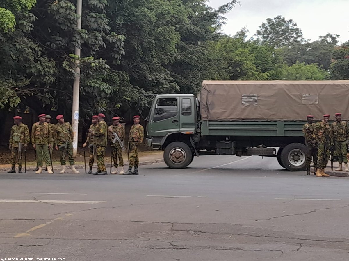 a3Route's tweet photo. 08:16 They have closed State House Road, Nairobi CBD,Kibra and Juja road. No movement at all. Business unusual  https://t.co/W3gFkwlEnL via @NairobiPundit