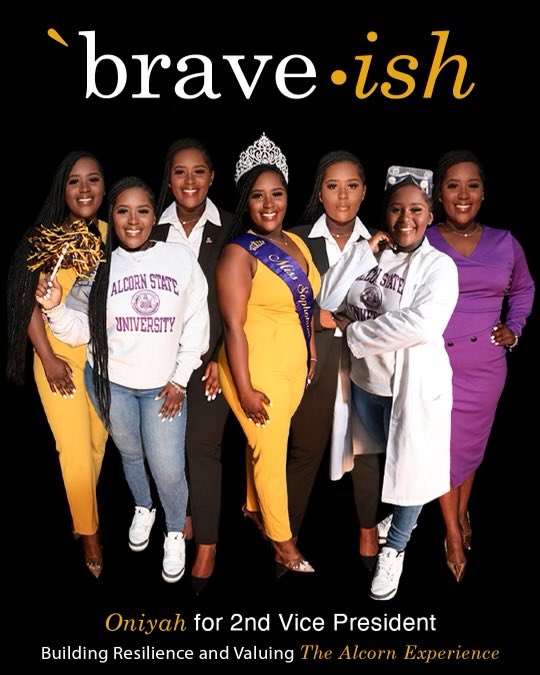 If you’re going to sleep on a hit TV show, don’t let it be “BRAVEish”. It deserves all the hype it gets. 

Tune in to BRAVEish, starring Oniyah Robinson for 2nd Vice President! 

Building Resilience and Valuing The Alcorn Experience 💜💛

STAY TUNED  📺