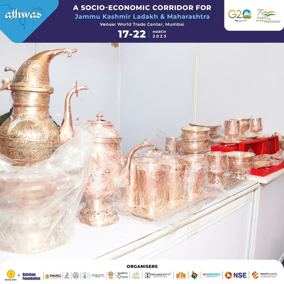 AthwasIndia's tweet photo. Relish the authentic taste of  Kashmir's Kesar, Honey, and a bunch of spices and condiments at the World Trade Center, Mumbai till 22nd March 2023.

#athwas #athwasindia #jammukashmir #ladakh #event #socioeconomic #mumbai #maharashtra #businessmeet #expo #exhibition https://t.co/wWOFqyVBdP