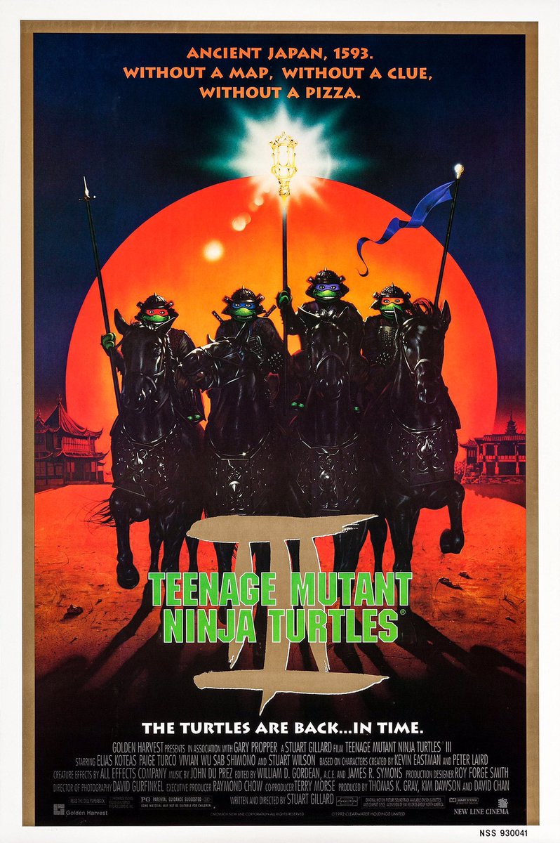 FilmNewsNos's tweet photo. 🎬MOVIE HISTORY: 30 years ago today, March 19, 1993 the movie ‘Teenage Mutant Ninja Turtles III’ opened in theaters!

@ItsPaigeTurco #EliasKoteas #StuartWilson #JohnAylward #SabShimono #VivianWu #BrianTochi #RobbieRist @Corey_Feldman #TimKelleher #JamesMurray #StuartGillard #TMNT https://t.co/25oUlcuuOC