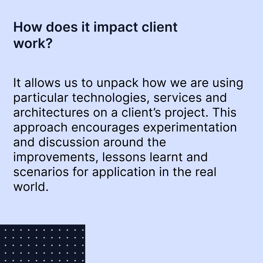 dius_anz's tweet image. SIG. Also known as ⚡️Special Interest Groups⚡️
Let our team tell you what they&apos;re all about and how they shape our learning and development framework for continuous improvement.

Swipe to learn about our Cloud SIG ☁️ #experienceDiUS #techconsultancy