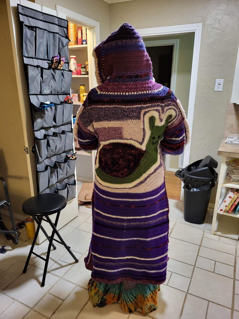 KaitlynCollie's tweet photo. My incredibly talented step mom crocheted an incredible piece to add to my eclectic jacket collection. https://t.co/MBUrTIRj5G