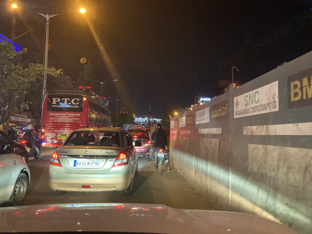 INFirstAlways's tweet photo. Private bus operators have seen to own the ORR at Marathalli; two lanes blocked by them; @halairporttrfps @blrcitytraffic @masaleemips @CPBlr @DgpKarnataka @JnanendraAraga @BSBommai any special reason for Govt not able to stop this nuisance; @ChristinMP_ @prajwaldza https://t.co/zmISYjLZGc