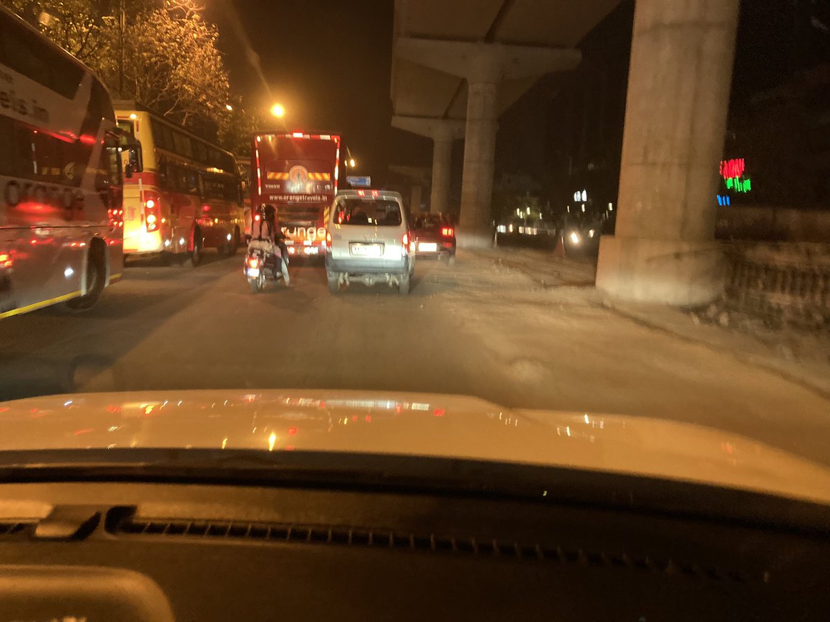 INFirstAlways's tweet photo. Private bus operators have seen to own the ORR at Marathalli; two lanes blocked by them; @halairporttrfps @blrcitytraffic @masaleemips @CPBlr @DgpKarnataka @JnanendraAraga @BSBommai any special reason for Govt not able to stop this nuisance; @ChristinMP_ @prajwaldza https://t.co/zmISYjLZGc
