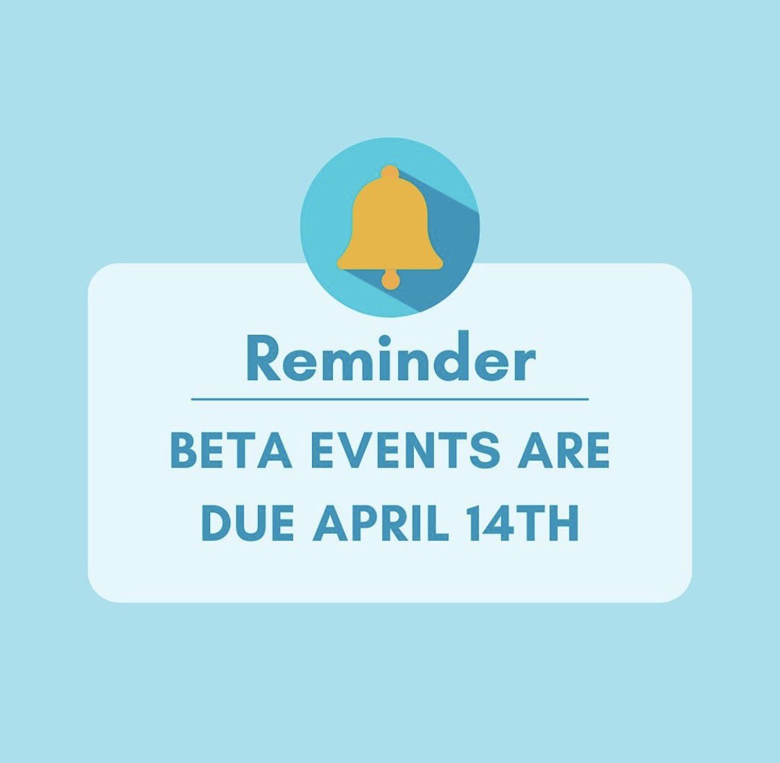 Reminder that the event submission deadline is only a month away!