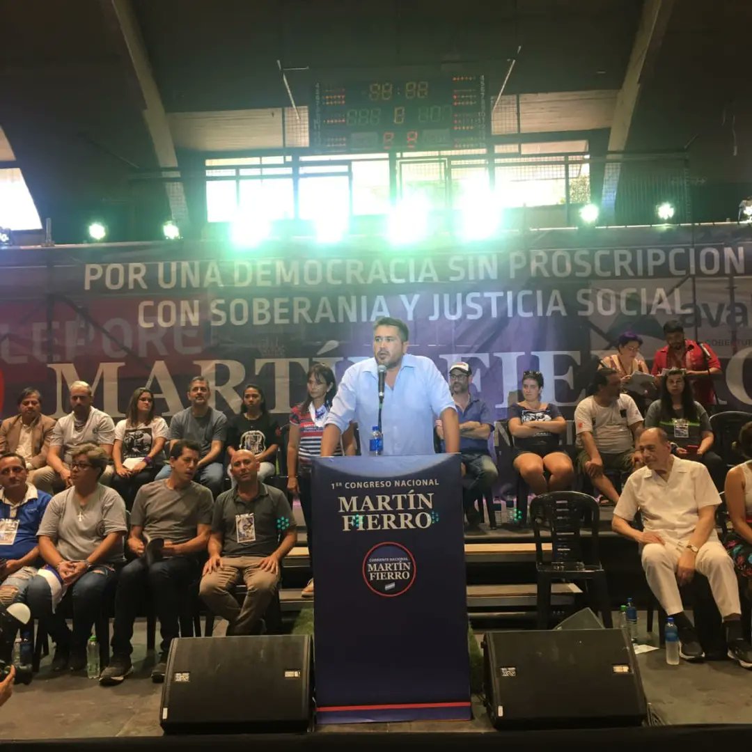 MartinFierroPBA's tweet photo. CONGRESO NACIONAL DE LA MARTÍN FIERRO
Estadio lleno, militancia, ganas de transformarlo todo y una participación de lujo para acompañar 20 años de la Martín fierro. Agradecemos a el Dr Eugenio Zaffaroni y el ministro del interior @wadodecorrido por estar presentes. 
#CFK2023 https://t.co/EynWKZJFqg