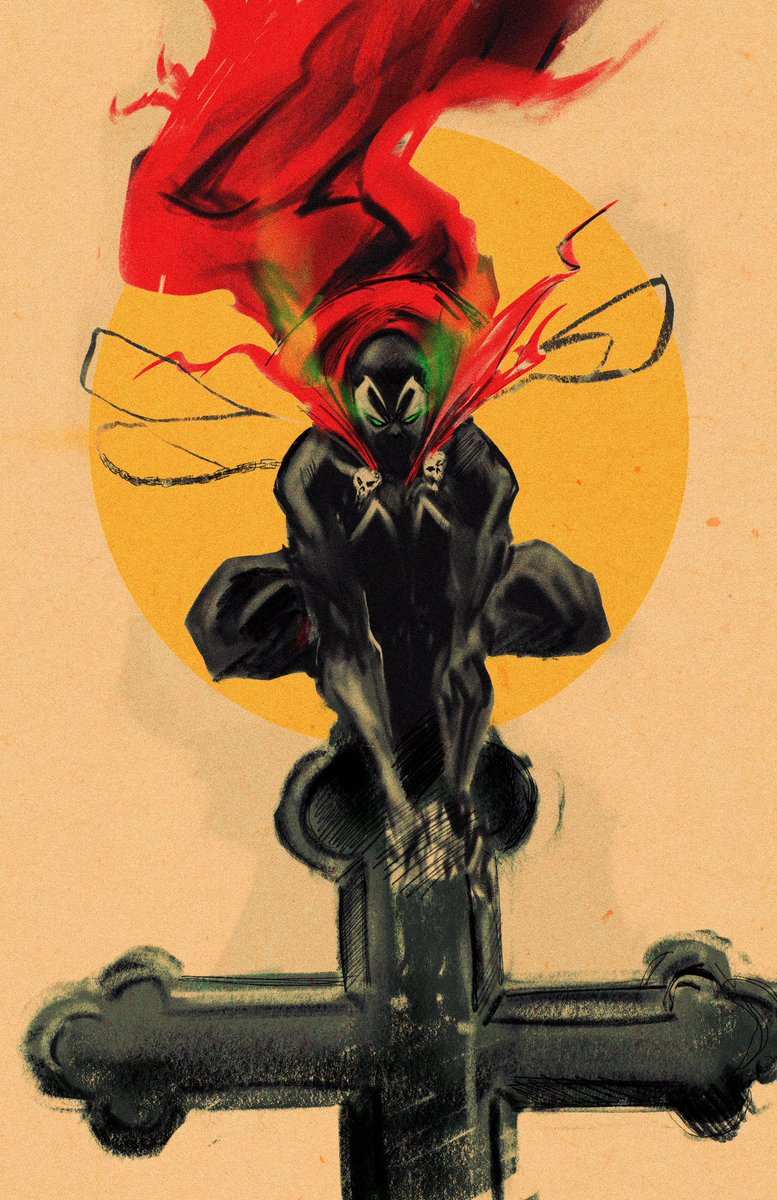 Late night sketch, messing around on procreate  so here’s spawn