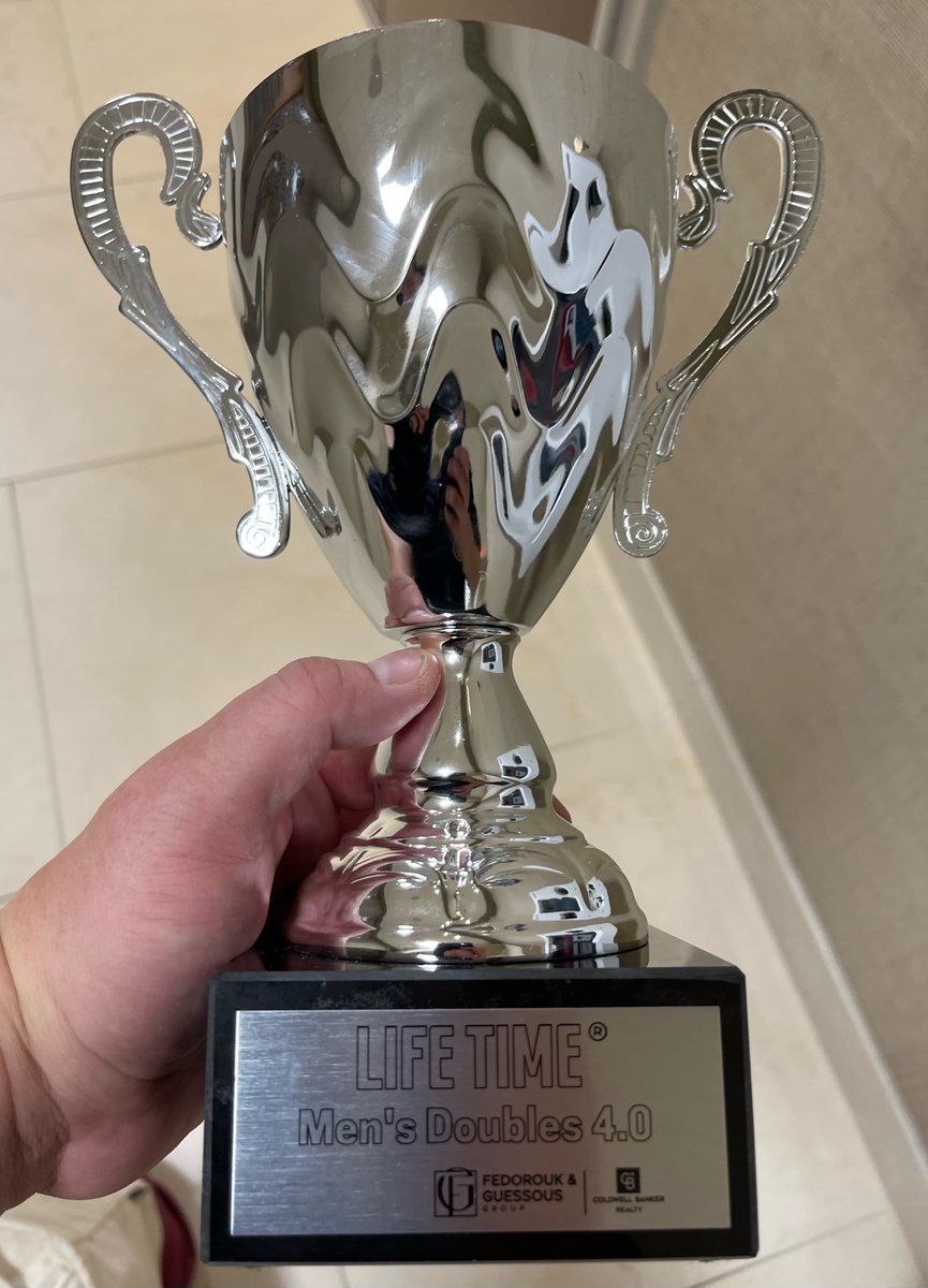 BLeePickleball's tweet photo. Been a while since I played in pickleball tournament...but my partner, Michael Fedorouk &amp; I captured LifeTime 4.0+ Burlington Open Men's Doubles.  
Tough battle thru sickness (partner) &amp; injury (me) to win in finals 11-13; 12-10; 11-8
#teamengage @EngageSporting @engagepicklebal https://t.co/aS6KWOS027