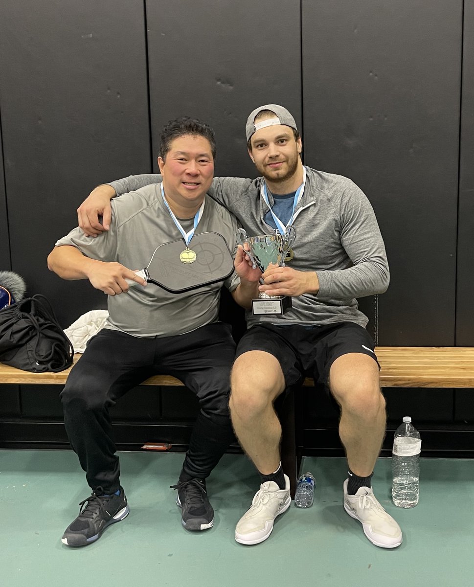BLeePickleball's tweet photo. Been a while since I played in pickleball tournament...but my partner, Michael Fedorouk &amp; I captured LifeTime 4.0+ Burlington Open Men's Doubles.  
Tough battle thru sickness (partner) &amp; injury (me) to win in finals 11-13; 12-10; 11-8
#teamengage @EngageSporting @engagepicklebal https://t.co/aS6KWOS027