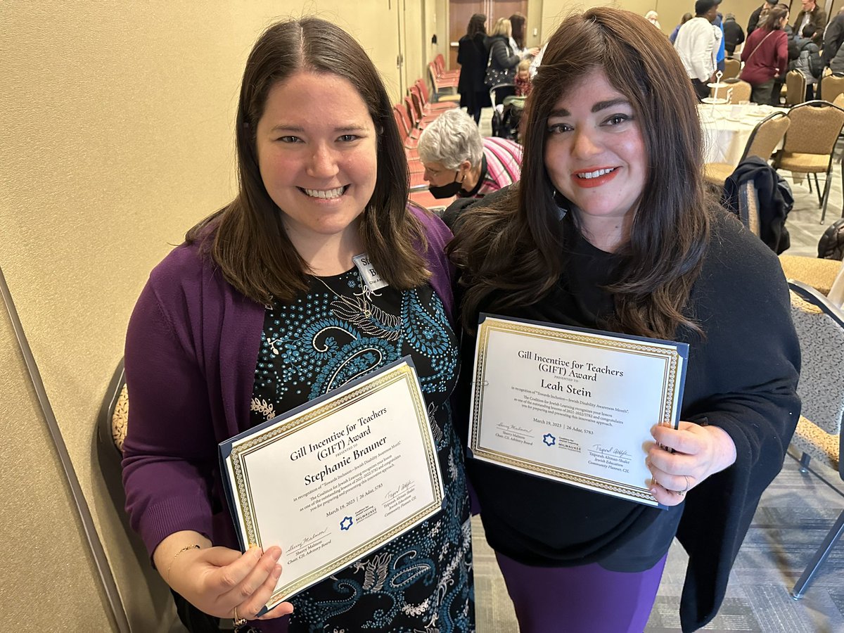 levistein's tweet photo. I’m so proud of my wife Leah for winning this prestigious award today from @MilwaukeeJewish! Keep up the amazing work! https://t.co/qRnCBuyALV
