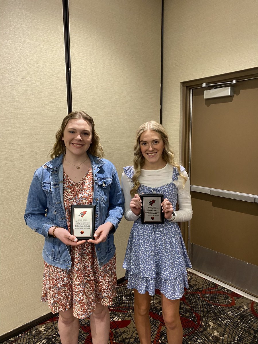 WillmarGHoops's tweet photo. Congratulations to our JV award winners!

Offensive Player of the Year: Kendall Hanson
Defensive Player of the Year: Hannah Magnuson (not pictured)
Cardinal Award: Maddison Molacek https://t.co/PiVLtKROGh