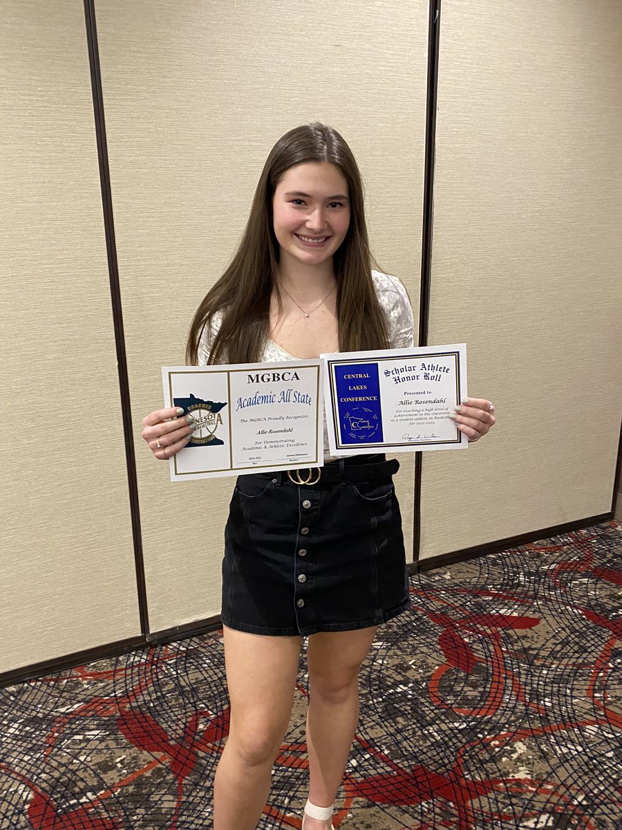 WillmarGHoops's tweet photo. Congratulations to Allie Rosendahl for making the CLC Scholar Athlete Honor Roll and the Academic All-State Team! https://t.co/DE13CyjCMp