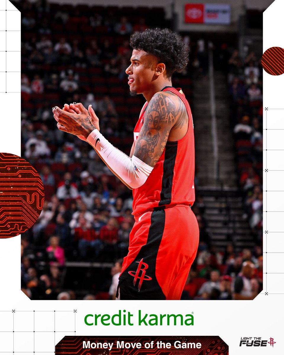 HoustonRockets's tweet photo. What a 𝙣𝙞𝙜𝙝𝙩 for @JalenGreen! 

40 PTS
4 REB
14-14 FT

@CreditKarma | #MoneyMoveoftheGame https://t.co/57wwrtcSrH