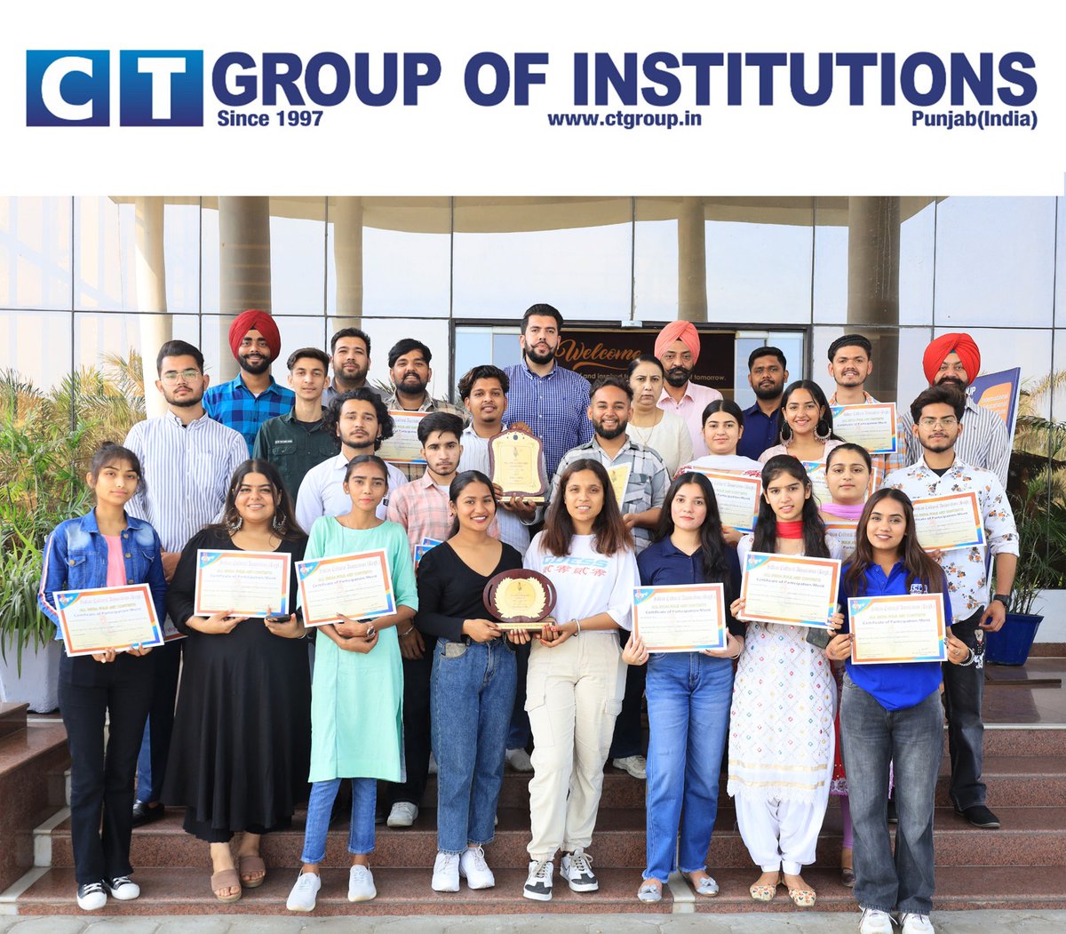CTGroupshahpur's tweet photo. CT Group of Institutions south campus shahpur students participated in the 37th All India Folk Art Contest organized by Indian Cultural Association Kartarpur.
#ctgroup #bestcollege #folksong #song #ctteam #ctstudents #jalandhar #studentstallent #collegestudents https://t.co/n0bpHbGfel
