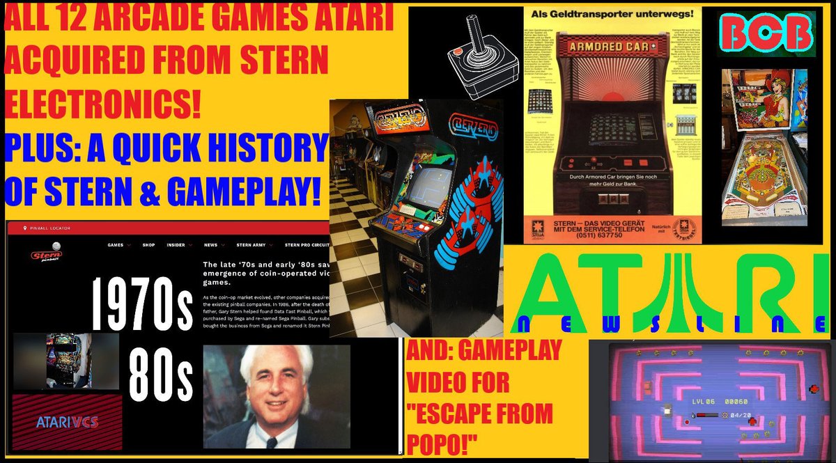 ballistikcoffee's tweet photo. Premiering now: All 12 #Games from #SternElectronics (aka @sternpinball) that #Atari acquired! Plus: A quick #history of #Stern & #gameplay!🕹️Also: A Sneak Peek 4 #EscapeFromPoPo by @metgan_games !🕹️Join us 4 some @atari love! #gaming #AtariVCS Click here: https://t.co/QtvZe9fbRI https://t.co/GxOSbGLg2V