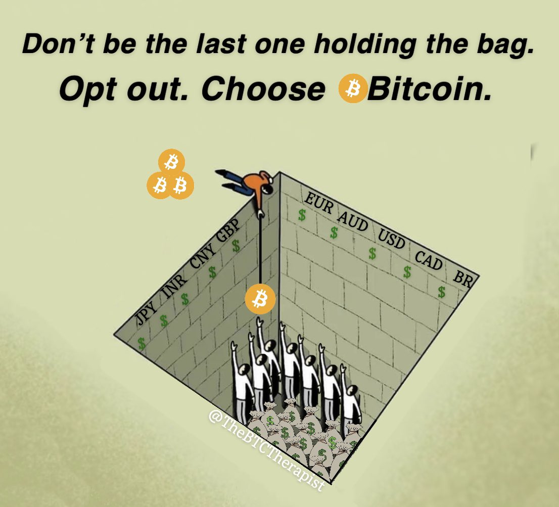 TheBTCTherapist's tweet photo. #Bitcoin is the ONLY option. https://t.co/iciMUcoXnR