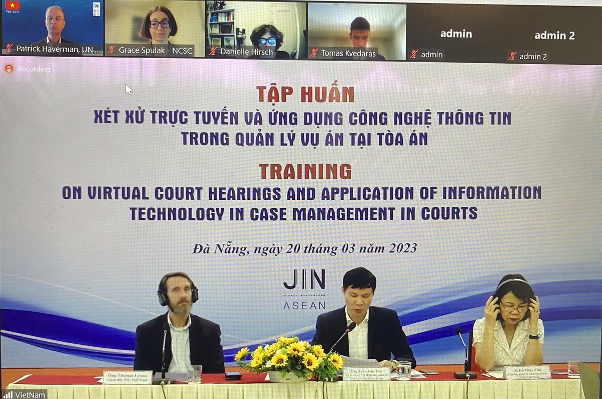 haverman's tweet photo. today we organize a training for judges on virtual court hearings. #JINASEAN AI is coming, how can courts benefit while leaving no one behind. #undpdigital https://t.co/stHYauPNhv