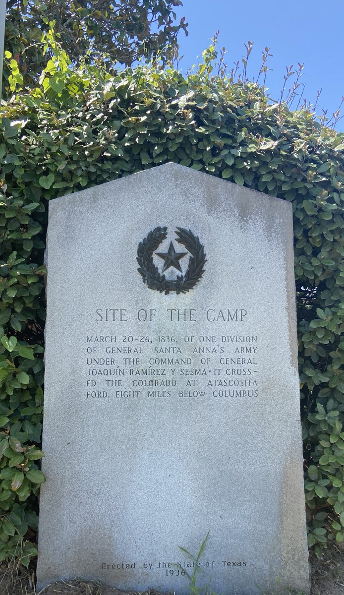 TexHistMarkers's tweet photo. Site of the Camp 
Of Mexican Gen. Joaquin Sesma
March 20/26, 1836
Columbus, Colorado County, Texas
Location: 29.7055613, -96.5606048
#Texas #History #TexasHistory #Columbus #ColoradoCounty #RoadToSanJacinto #TexasRevolution https://t.co/MGBewlecuA