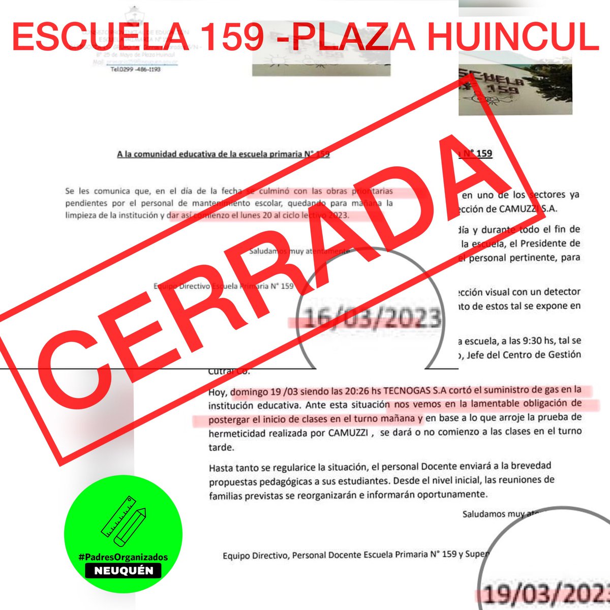 PADRES ORGANIZADOS NEUQUÉN tweet media