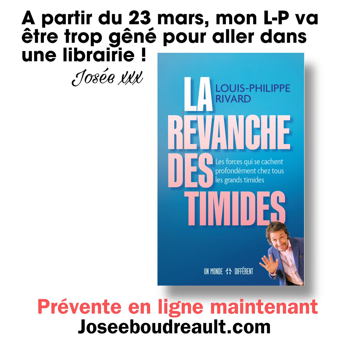 Le livre La Revanche des Timides sort en librairie cette semaine le 23 mars!
Bonne lecture tout le monde 😘