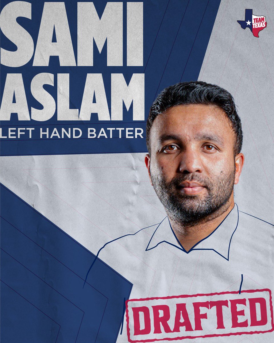 For Texas, it’s Aslam! 🤠🌟 

Star welcome, Sami Aslam! #HowdyTexas #RaringToGo