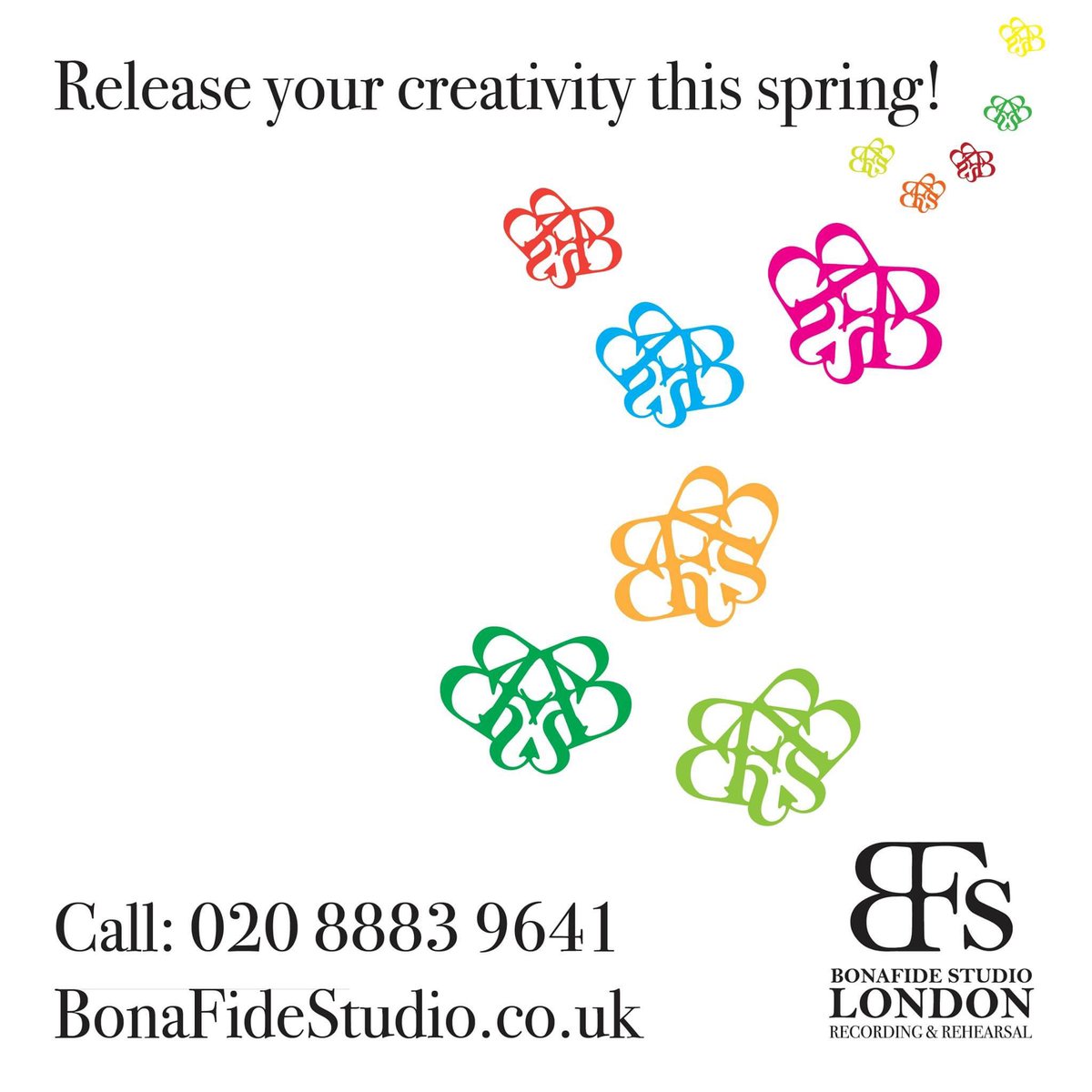 BonaFideStudio's tweet photo. Happy Spring, the season of renewal!
After a long winter, nothing lifts our spirits like seeing our #creativity emerge. As the days longer, our whole perspective shifts.
So release your creativity with us!
Get that #album finished, that #gig booked and those #songs #practised! https://t.co/6iQ0hv3j0l
